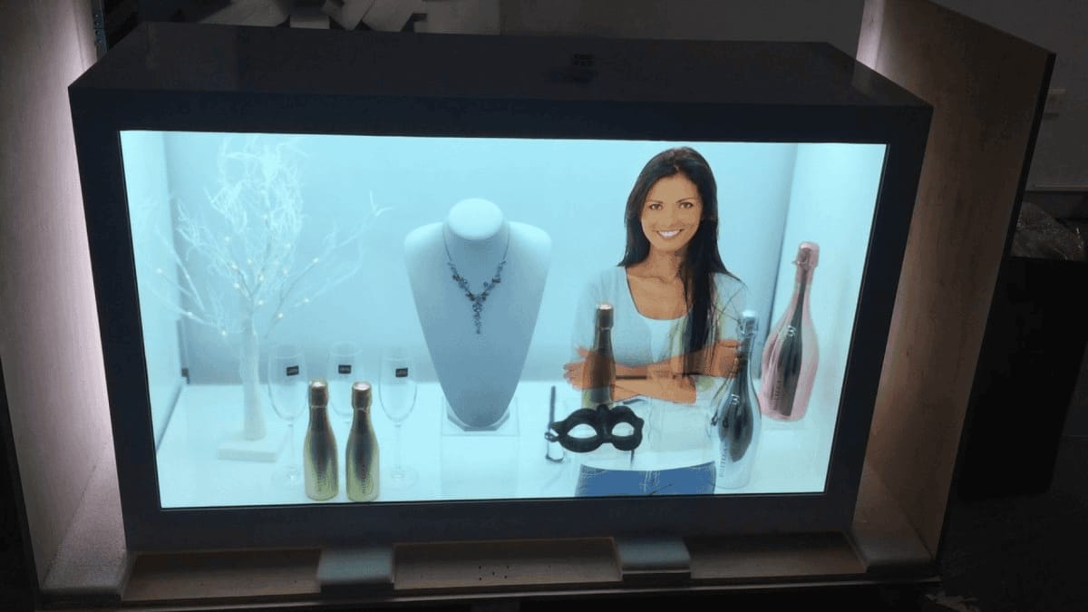 透明液晶屏展示柜-led透明櫥窗展示柜